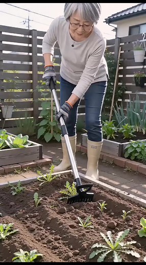 立ったまま草取り！ステンレス製2in1庭用こぎり