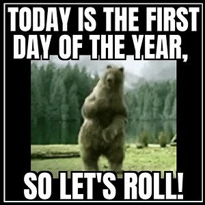 Happy first day of the year 🙂🥳 #funnyanimals #funnyvideos #funny #dancingbear #humor #funnyanimalvideo | Funny thoughts and jokes.