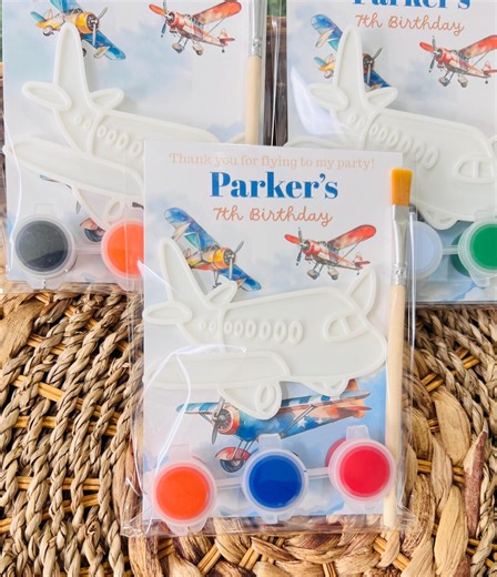 Airplane Paint Kit Party Favor: Personalized Kids Birthday Craft - Etsy