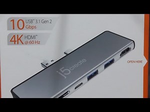 j5create Ultra drive mini dock for surface pro 7/4k HDMI @ 60Hz/10Gbps USB 3.1 Gen 2 /7-in-1/JCD324S