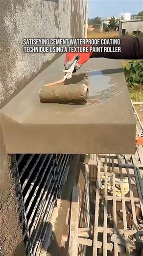 Satisfying Cement Waterproof Coating Technique Using a Texture Paint Roller