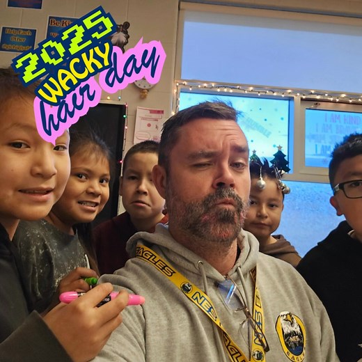 Love our School Spirit at NES, Wacky Hair Day 2025 was a huge success, Isniyes parents and guardians for updoing your kiddos! | Nakoda Elementary School