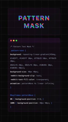 CSS Pattern Mask #shorts