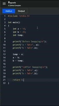 Swap Two Numbers in C | Beginner C Programming Tutorial 🔥 #shorts