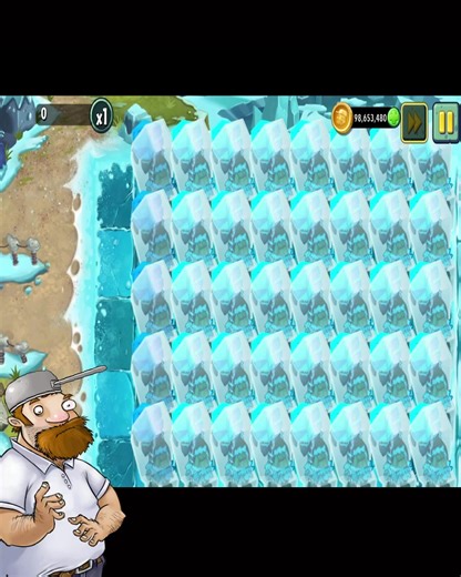 PvZ 2 - How many plants use 1 POWER UP can defeat 40 Blockhead Zombies | Alperen Tankuş