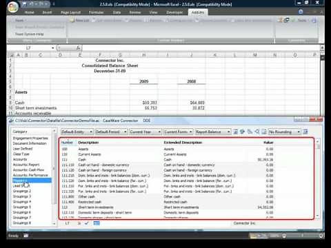 CaseWare Connector: Linkage Dialog