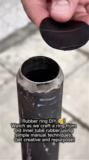 DIY Rubber Ring, Upcycled Inner Tube Project #DIYrubber #RecycledRubber #InnerTubeCraft #RubberRing