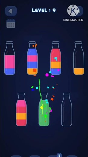 Water Sort Puzzle Level 9 Complete 💧 | Easy Solution Gameplay #shorts #watersortpuzzle