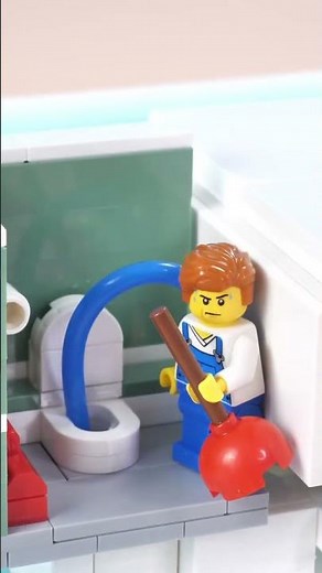 Water Pressure Went Wild with This LEGO Toilet! #lego #legomoc #cursed #pump