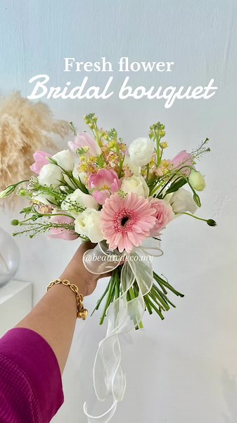 Elegant Pastel Pink Bridal Bouquet Ideas