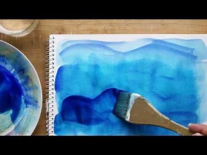 海の描き方つくり方 絵の描き方 絵の具の実験