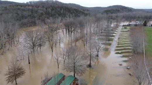 A little fly over of the flood we just had down at the resort. The water is receding super fast and around 5pm yesterday it had already left the store and is back for the banks! #resort #river #logcabins #fdic #getawaytrip