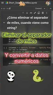 🐍+ 🐼 How to remove thousands separators in a Pandas data frame? | Python | Shorts