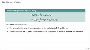 FOUNDS Seminar Series Talk 13 - Generalization Error of Machine Learning Algorithms | Canal U