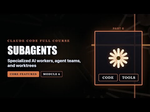 Claude Code Full Course — From Beginner to Expert | Part 6: Subagents