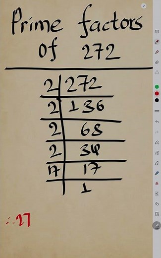 Prime Factors of 272 l Prime Factorization of 272
