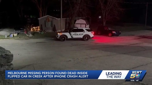 Missing person found dead in submerged car after iPhone crash alert prompts search in NKY