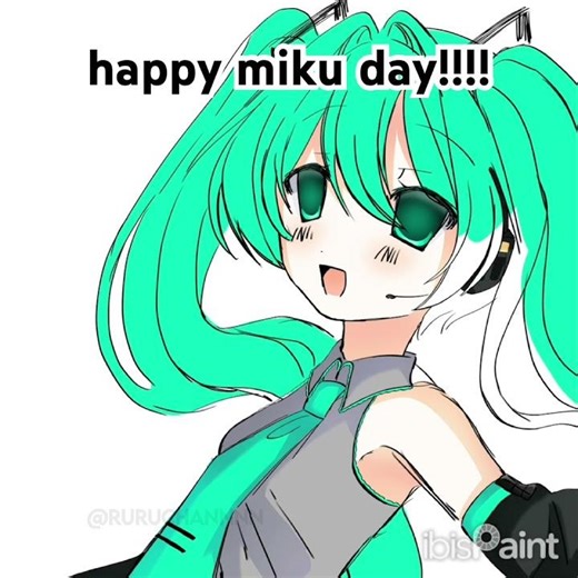 happy miku day || #miku #hatsunemiku #vocaloid #digitalart #ibispaintx #shortsfeed