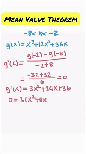 How to Solve for Mean Value Theorem #maths #apcalc