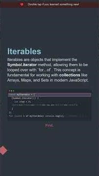 Iterables In JavaScript | Software Engineer Tips #shorts #javascript