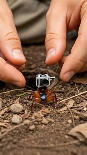 ​Cockroach with a Mini Camera: Exploring the Underground World!#InsectsLife