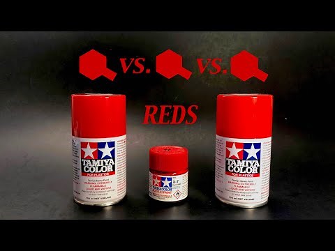 Tamiya Spray Paint Comparison: Pure Red TS-86 vs. Bright Red TS-49 vs. Red X-7