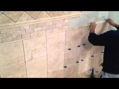 How to Install Travertine Tile on Bathroom Walls