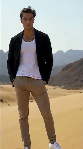 Wilde in the Wild #mensfashion #desert #dandelionchild #malemodel #fashionshoot