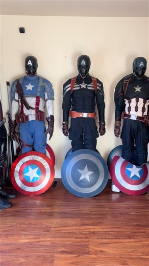 #captainamerica #costume collection 🤟 working on poster to add walls nexts #marvel #mcu #marvelstudios