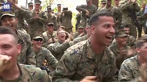 U.S. Marines drink cobra blood during jungle training exercise