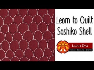 Simple Stacked Free Motion Quilting Pattern Sashiko Shell - Design #10