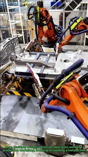 Industrial Robot Welding: Factory Line Joining Metal Components