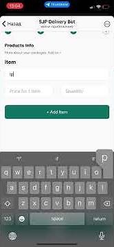 Telegram Web App EBox delivery service