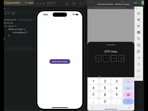 Bottom Sheet With OTP View in Kotlin and Compose Multiplatform