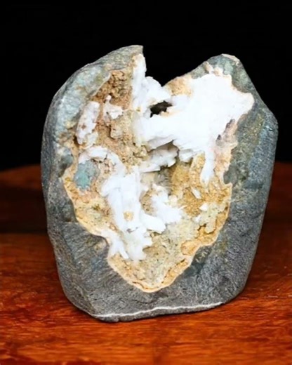 Rare Fund Scolecite on Apophyllite This 84g Crystal Formed Inside Rock #geology #crystals #minerals