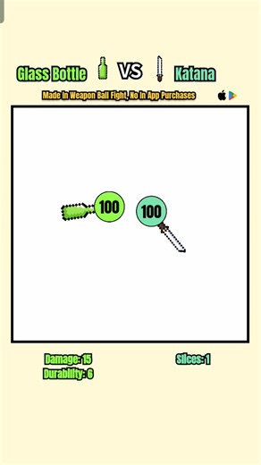 Glass Bottle vs Katana: Exciting Weapon Simulator
