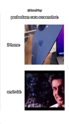 Beda Kasta? 🤣 Cara Screenshot iPhone vs Android #shorts