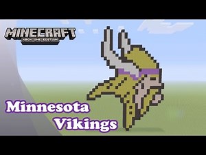 Minecraft: Pixel Art Tutorial and Showcase: Minnesota Vikings Logo (NFL)