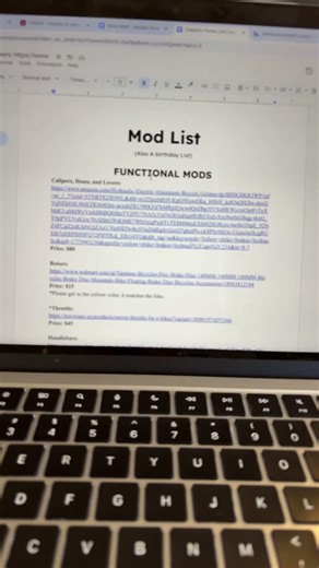 My mod list rn #eride #ebike #bikelife #shorts