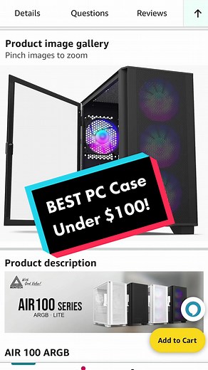 BEST PC case under $100 found! #pcbattlestations #techtok #pc #budgetpc #budgetpcbuild #pccase #pcgamer #pcbuild