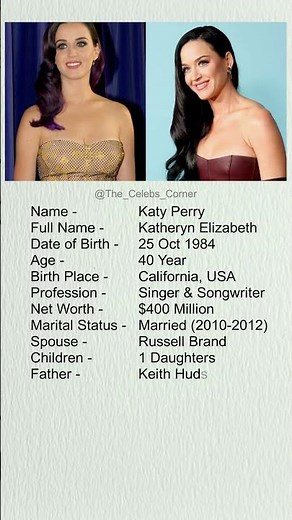 Katy Perry Life Style | Katy Perry Net worth | Hight | Age | Husband | Children & Parents