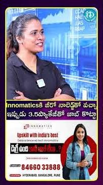 Came with zero knowledge.. now got a job with a 3.5 package.. INNOMATICS Research Labs
