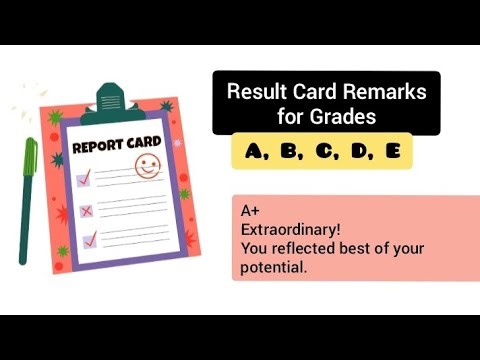 Result Card Remarks for Students || Report Card Remarks for Students || Remarks for Report Card