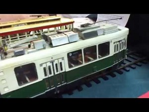 Custom built MBTA Kinki-Sharyo Type 8 toy trolley (scale model)