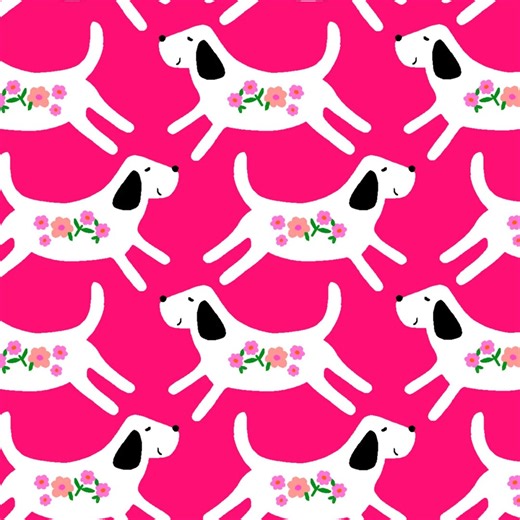 24187-PNK-CTN-D Pink Dream Chaser Dog Fabric | 3 Wishes | Quilting Cotton - Etsy