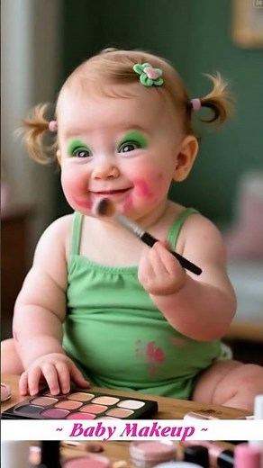 My Baby's First Makeup Tutorial! 💄🤣 #babymakeup