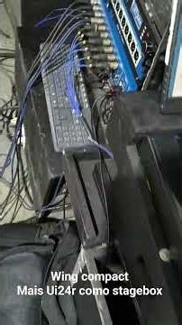 Soundcraft Ui24r como Stagebox, com Mixagem pela Wing Compact 48 canais. PC Linux, Qjack