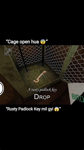 “Bird cage se Rusty Padlock Key 😱 | Granny”#GrannyGame #GrannyShorts #HorrorGame #ViralShorts