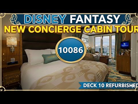 Disney Fantasy Concierge Stateroom Tour 10086 | New Deck 10 Review