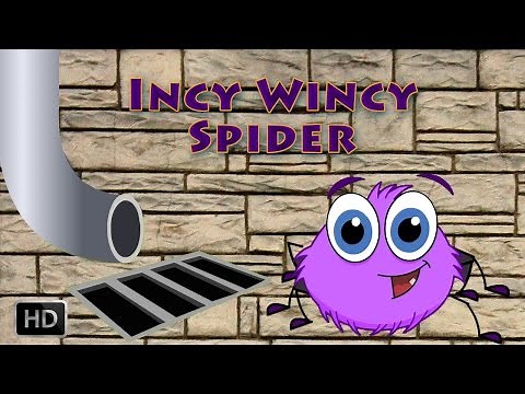 Incy Wincy Spider, Climbed Up The Water Spout (With Lyrics) - Nursery Rhymes for Children
